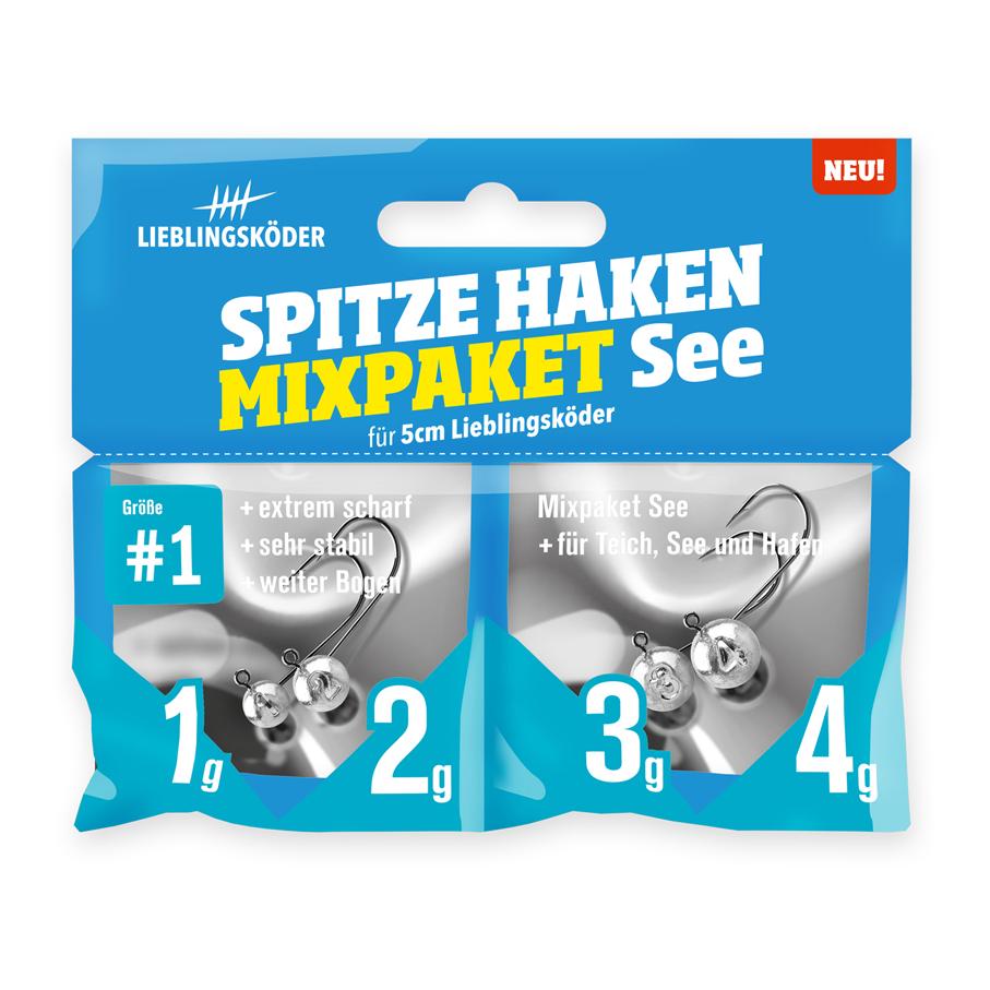 Spitze Haken Gr.1 Mixpaket See - Jigkopf