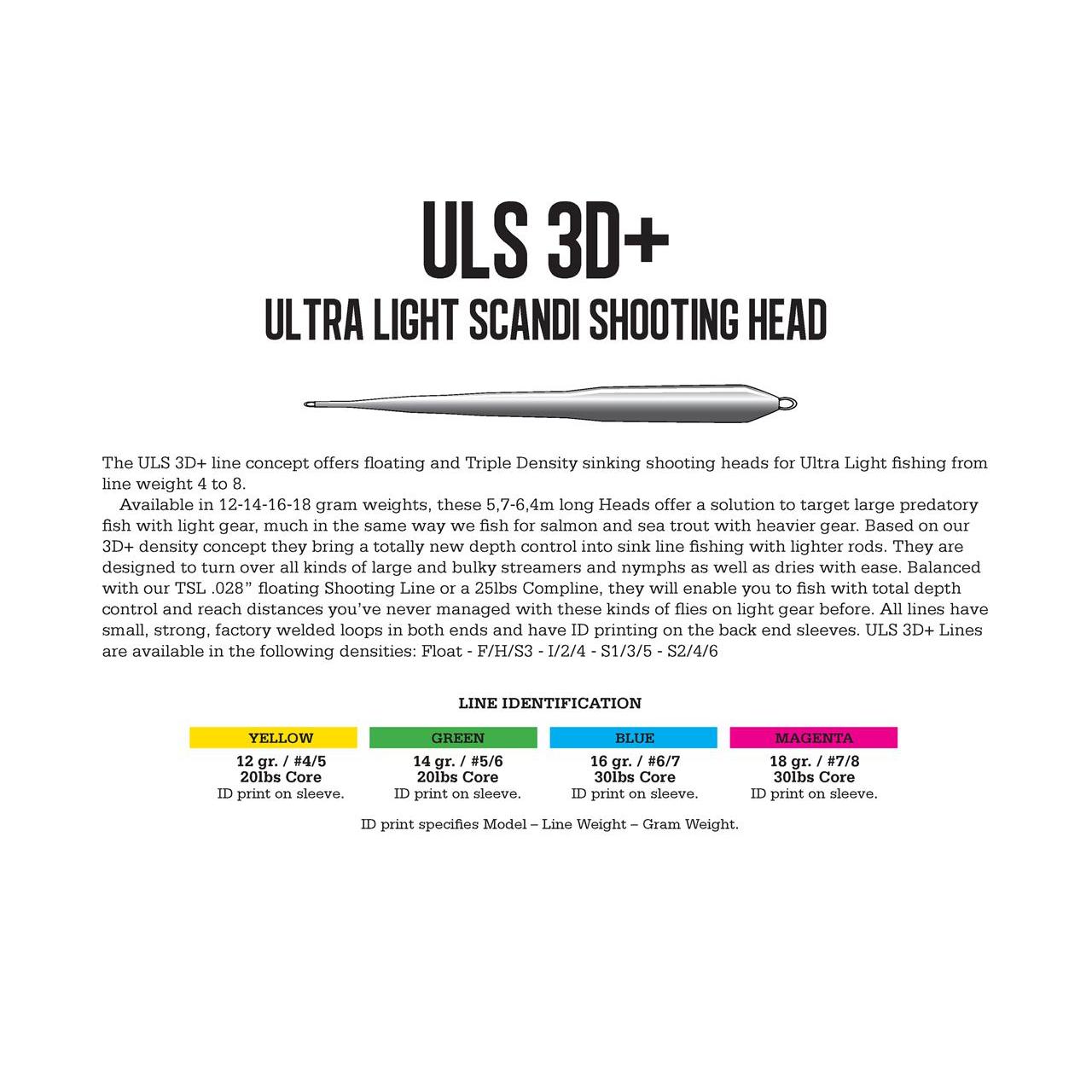 Guideline ULS 3D+ Ultra Light Scandi - Shooting head