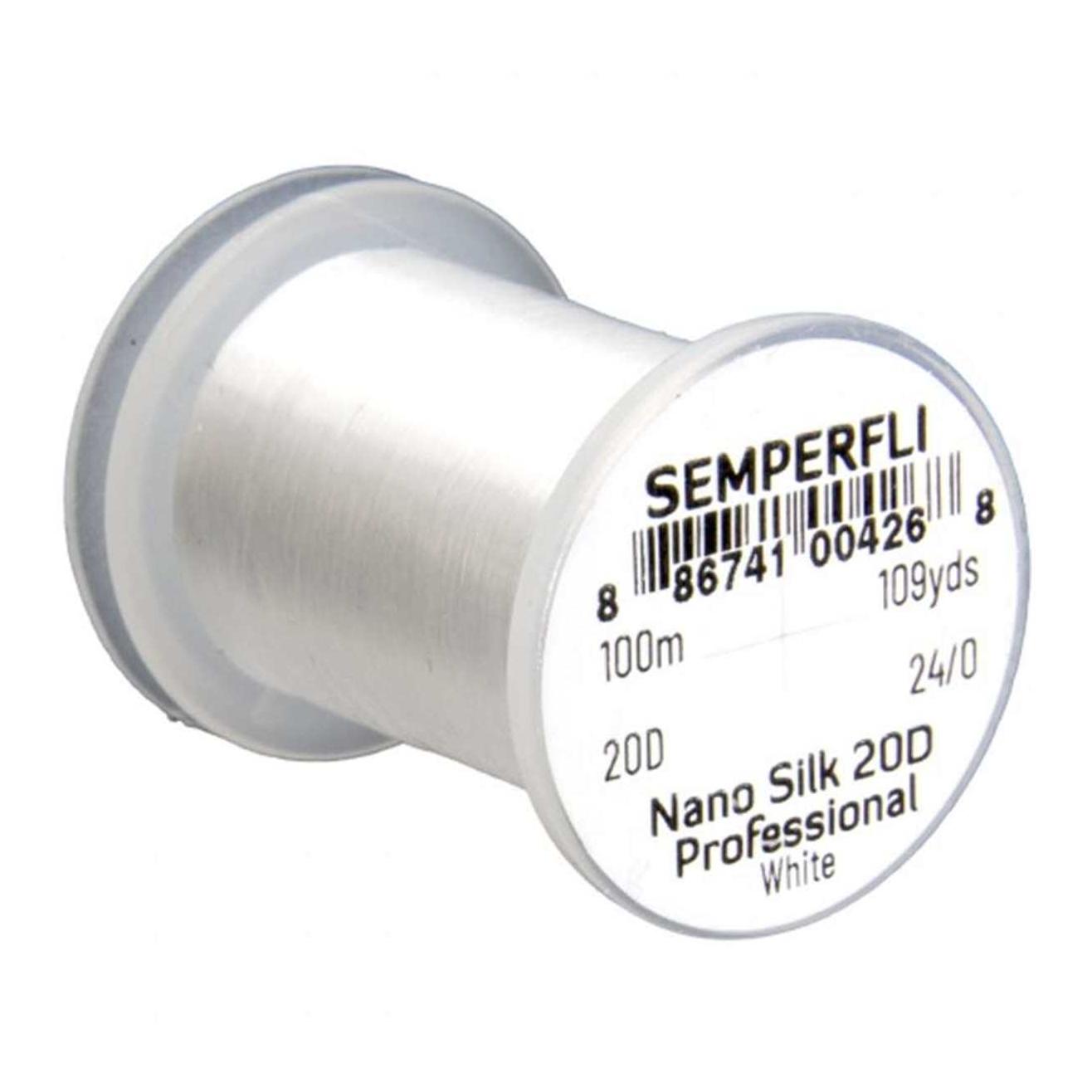 Semperfli Nano Silk Pro 20D - White - Bindefaden