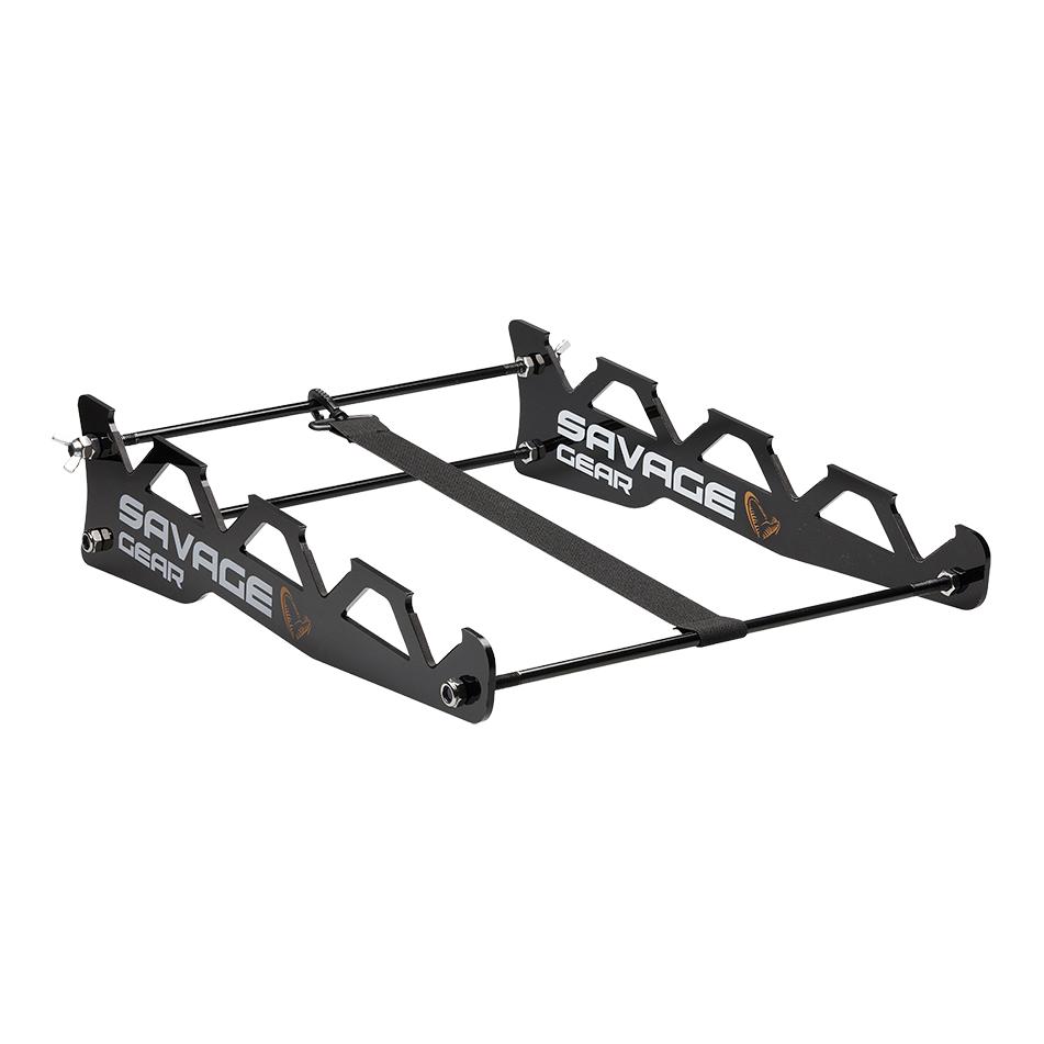 BELLY BOAT ROD STATION BLACK 4 RODS - Support pour cannes à pêche