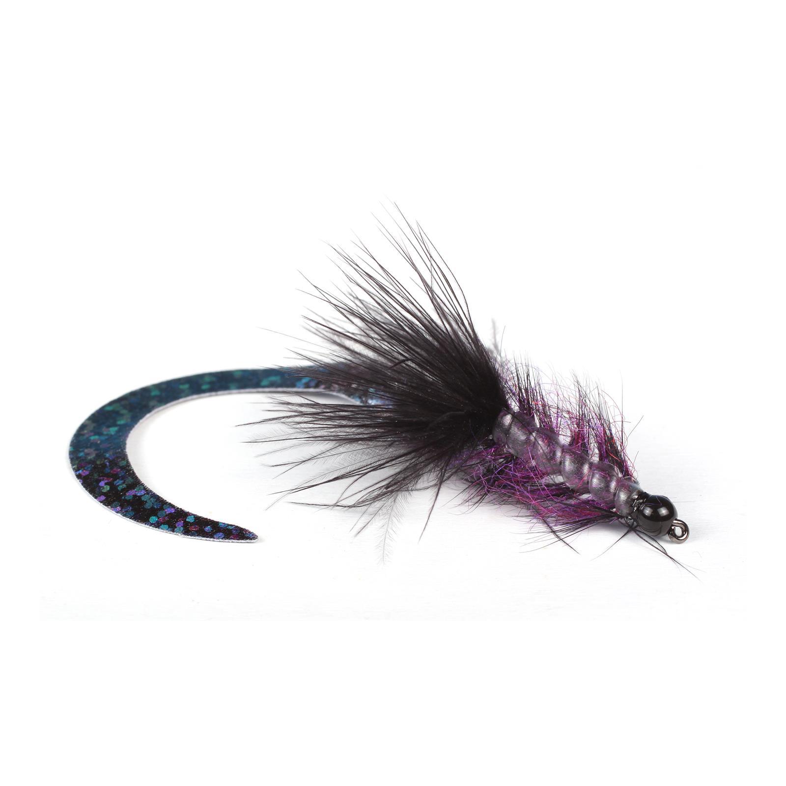 Bead Head Wiggle Tail Børstemark Black - Streamer
