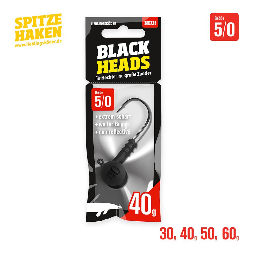 Spitze Haken Blackheads Gr.5/0 - Jigkopf - Produktbild 1