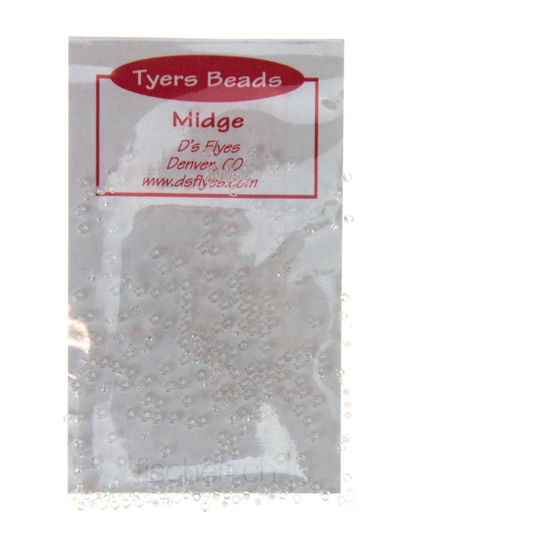 Tyers Glass Beads Midge - Irr. Crystal - Glasköpfe