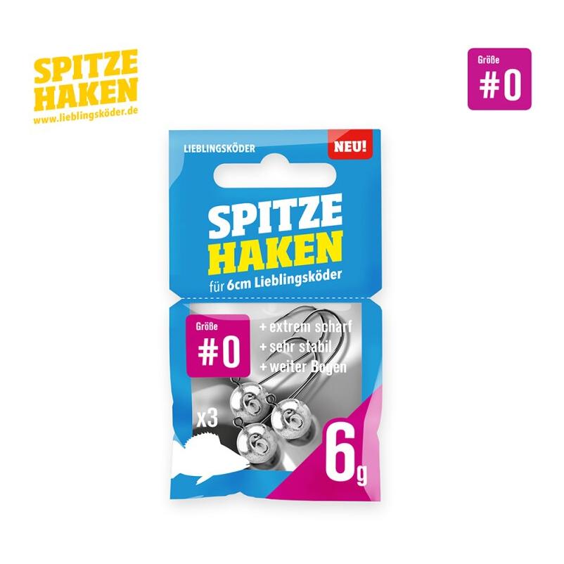 Lieblingsköder Spitze Haken #0 3pcs. - Tête plombée