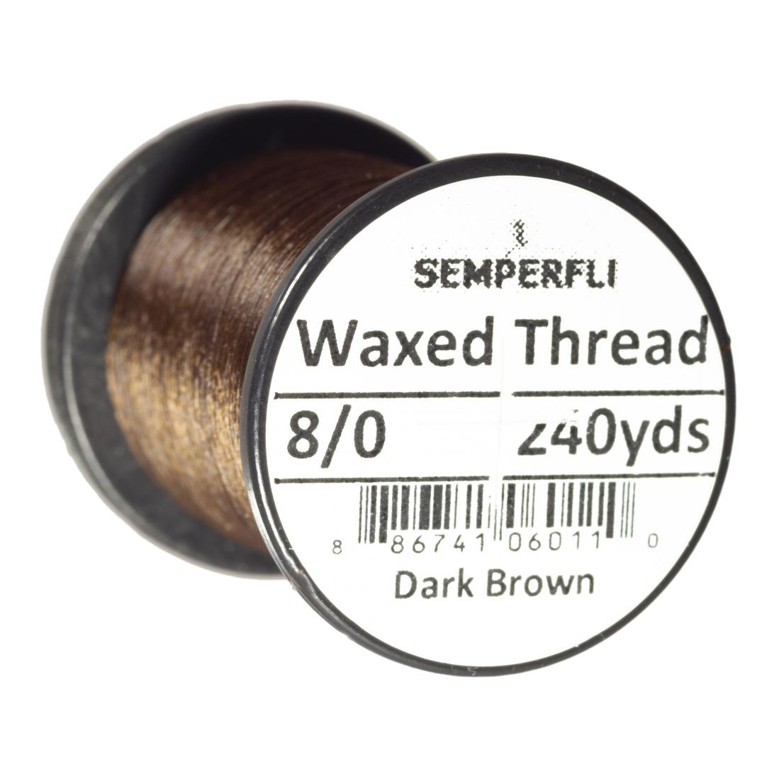 Waxed Thread - Dark Brown - Soie de montage - Image du produit 1