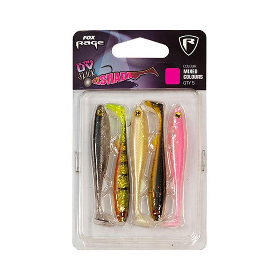 FOX Rage Ultra UV Slick Shad Mixed Colours - Leurre souple
