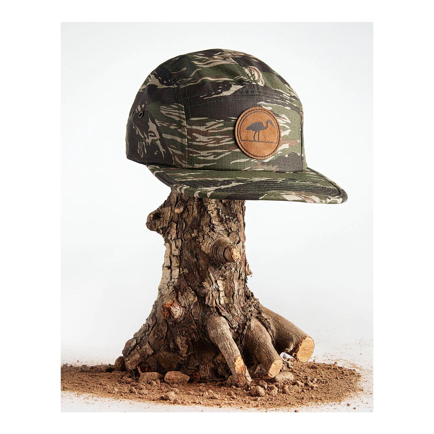 Heron Leather Patch Cap