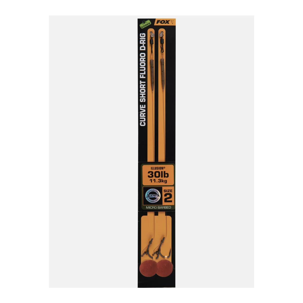 FOX Rage Edges Curve Short Fluoro D-Rig 2 - 30lb Illusion x 2