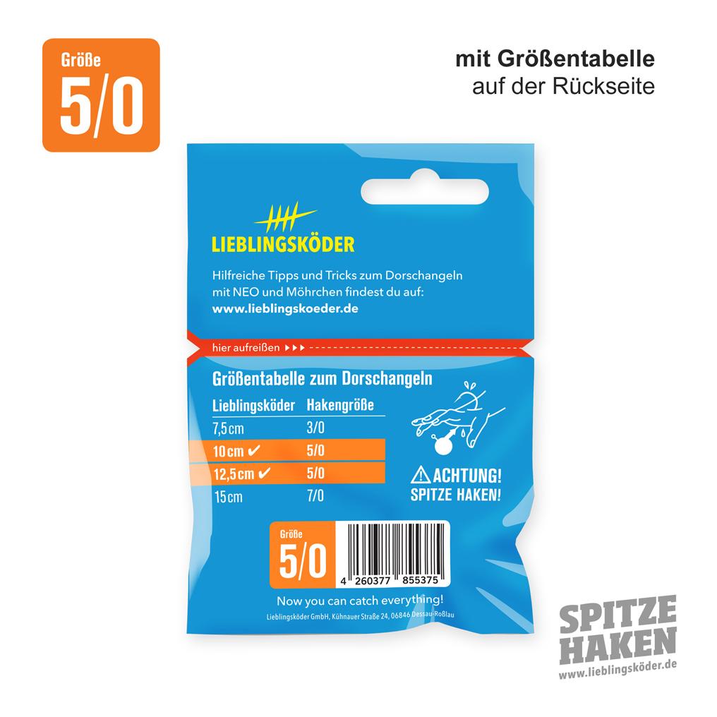 Spitze Haken zum Dorschfischen Gr.5/0 - Jigkopf - Produktbild 2