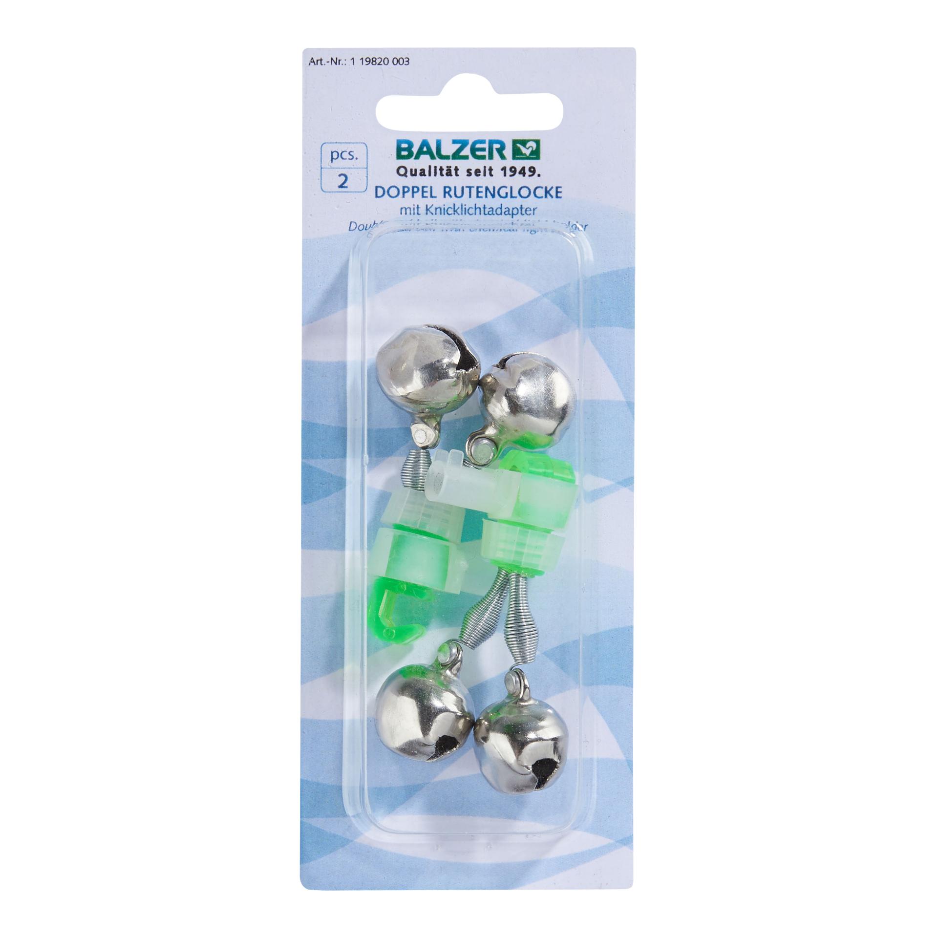 Double cloche pour canne avec adaptateur lumineux coudé – 2 pièces