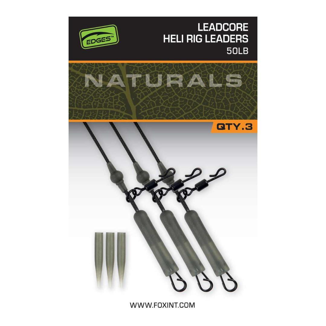 Edges Naturals Leadcore Heli Rig Leaders 50lb x 3 - Produktbild 1