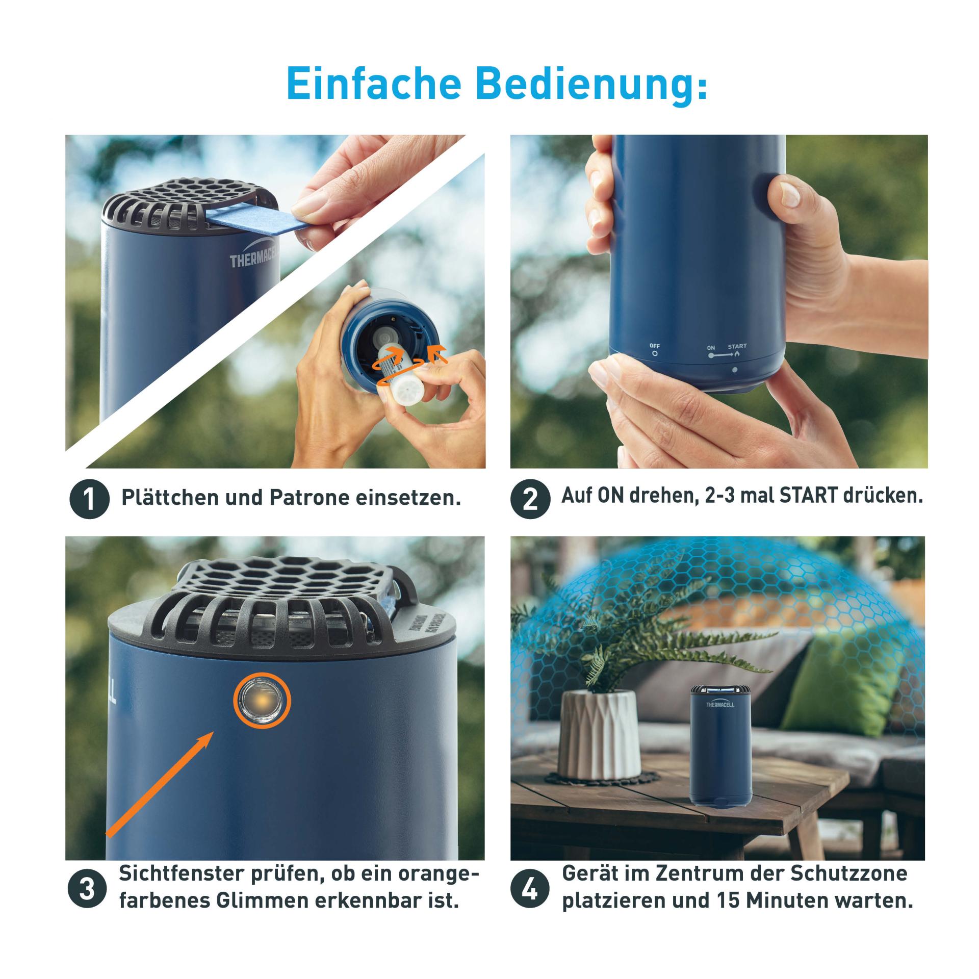 Thermacell Dispositif de table anti-moustique HALO mini - navy