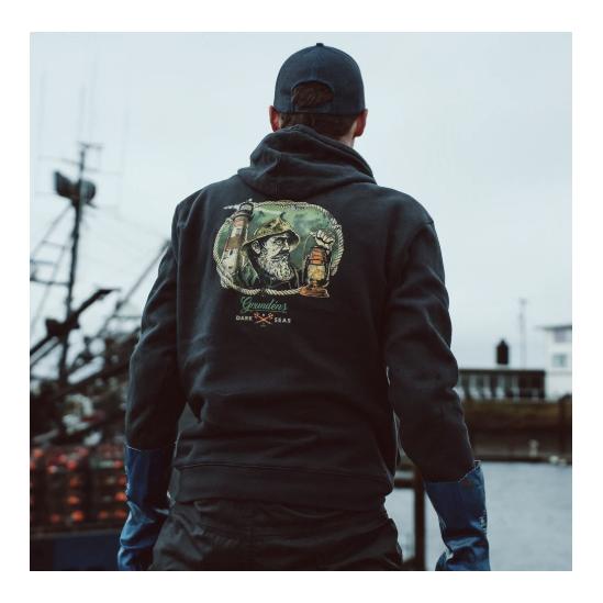 Sweat à capuche Watchman de Dark Seas X Grundens - Image du produit 3