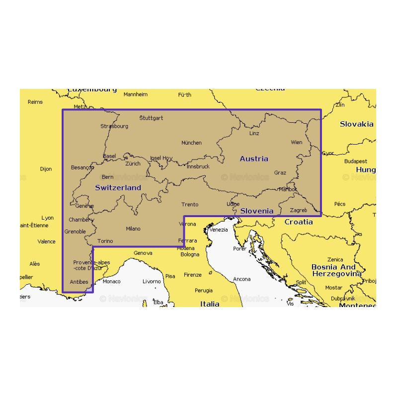 Garmin Navionics Vision+ Regular Alpine Lakes and Rivers - Garmin Seekarte