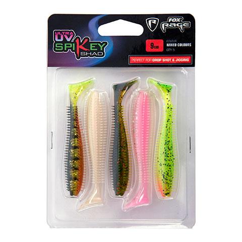 FOX Rage Ultra UV Spikey Shad Mixed Colours - Leurre souple