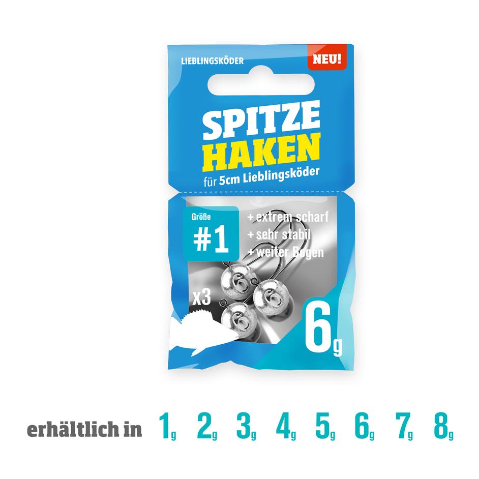 Lieblingsköder Spitze Haken #1 3pcs. – Tête plombée