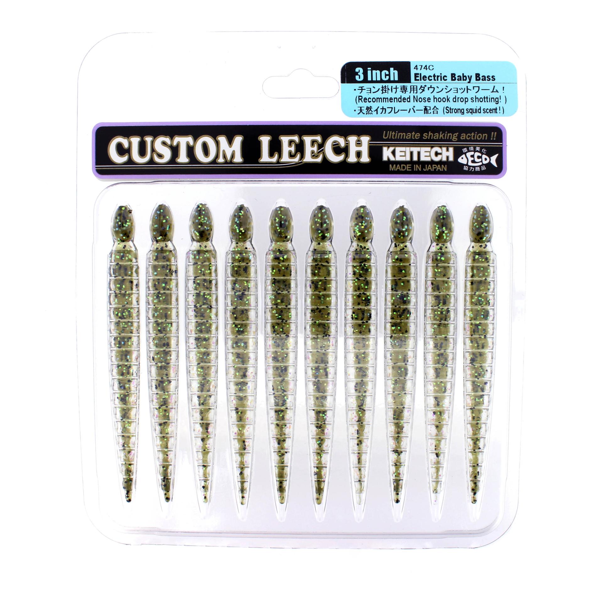 Keitech Custom Leech Electric Baby Bass - Leurre souple