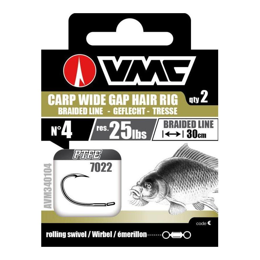 Carp Wide Gap Hair Rig - gebundene Haken