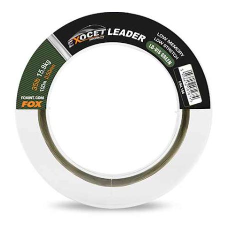 FOX Rage Exocet Pro (Low vis green) Leader 35lb (15.9kg) 0.50mm x 100m