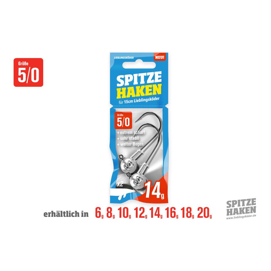 Spitze Haken Gr.5/0 2Stk. - Jigkopf