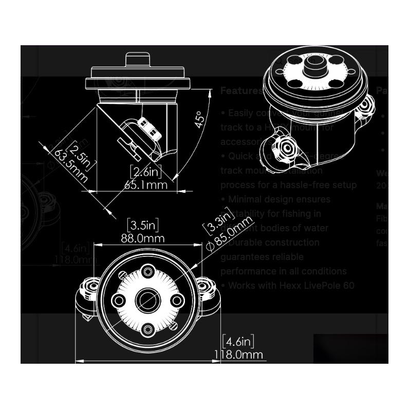 HEXX Track Mount 45 - Produktbild 5