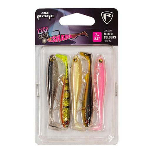 Ultra UV Slick Shad Mixed Colours - Gummiköder - Produktbild 1