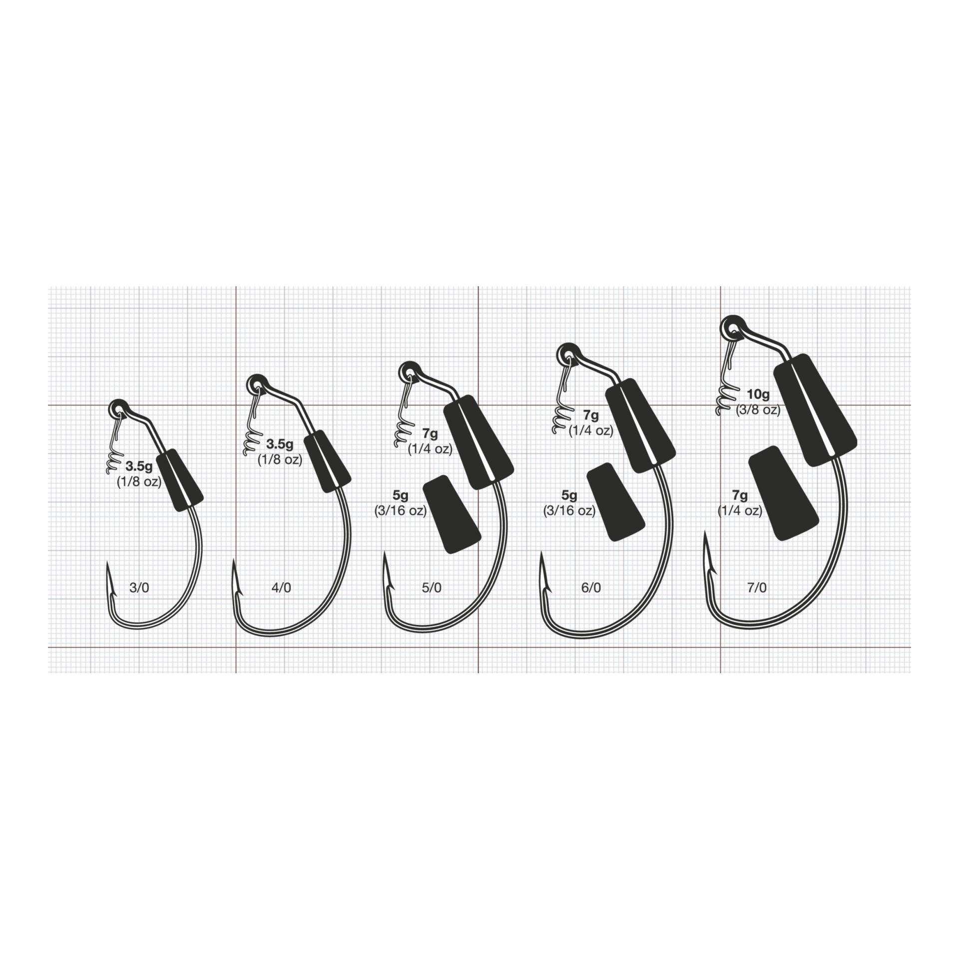 7346WT Heavy Duty Adjustable Weighted Swimbait - Offsethaken mit Gewicht - Image du produit 2