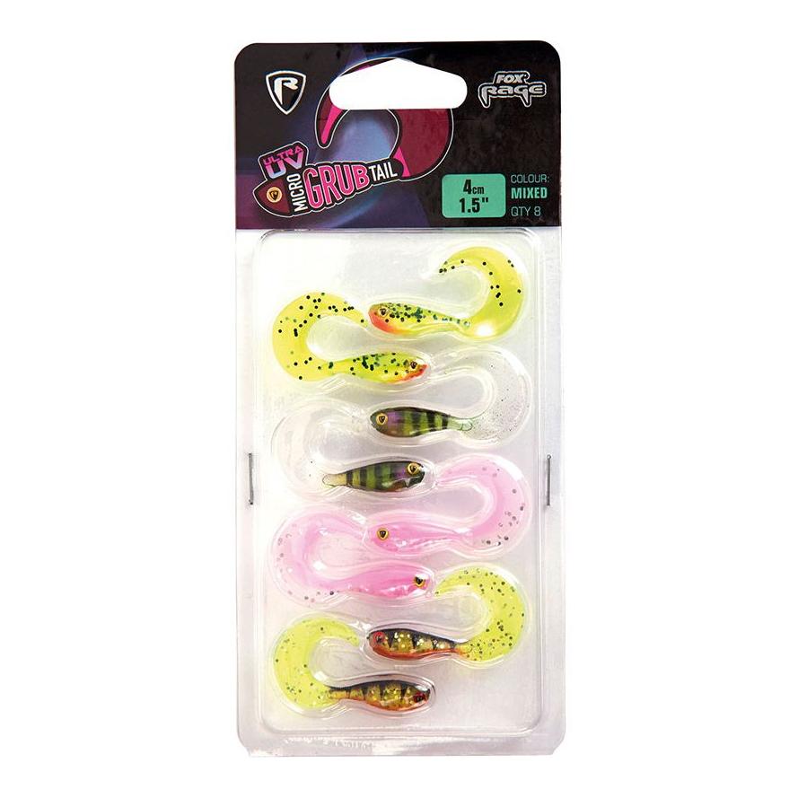 Ultra UV Micro Grub Tail Mixed Colours - Gummiköder