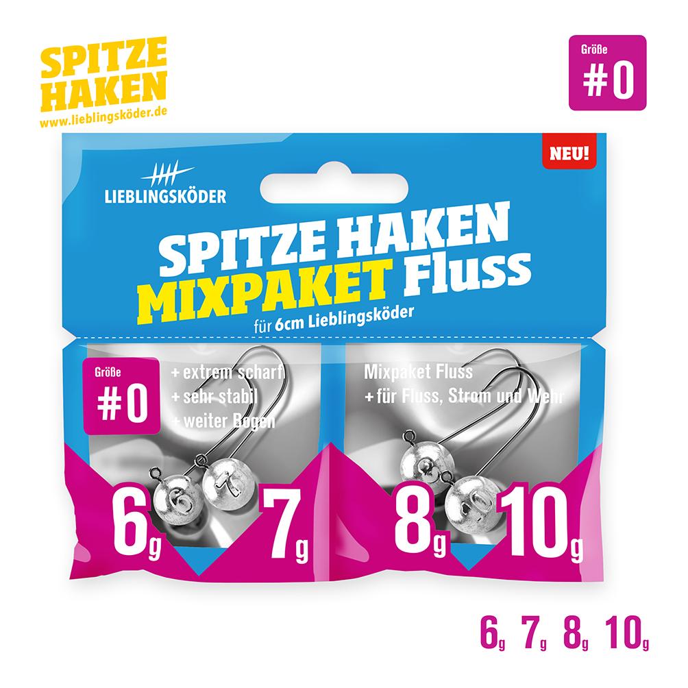 Spitze Haken Gr.0 Mixpaket Fluss - Jigkopf - Produktbild 1