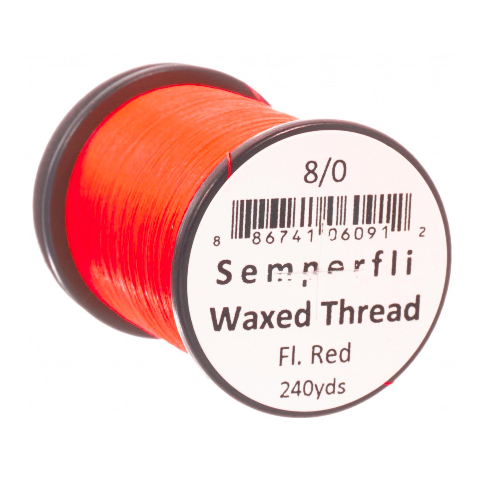 Waxed Thread - Fl. Red - Bindefaden