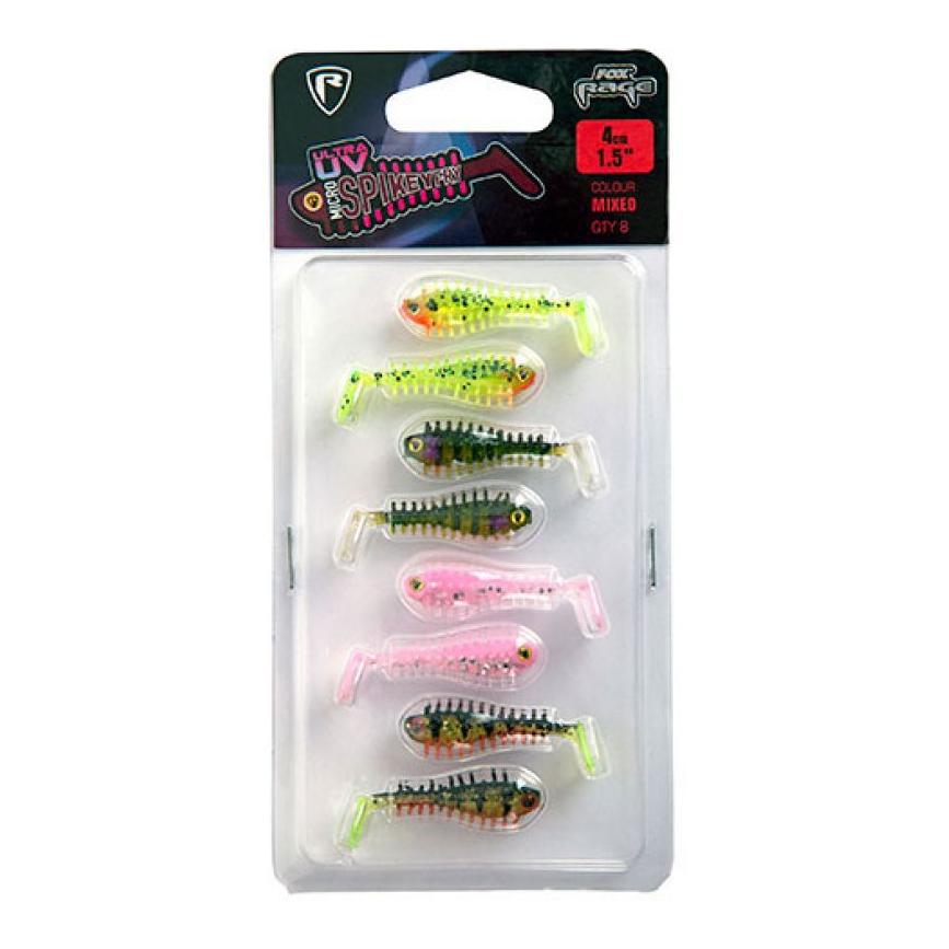 Ultra UV Micro Spikey Fry Mixed Colours - Gummiköder