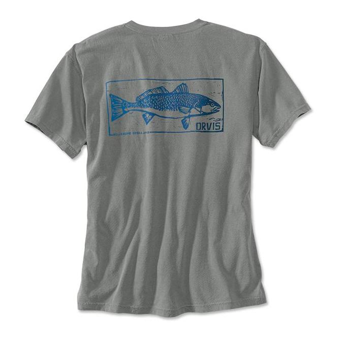 Red Fish Stamp Short-Sleeved Pocket - T-Shirt - Produktbild 2