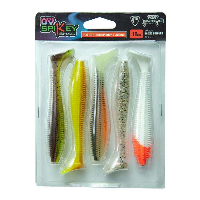 Ultra UV Spikey Shad Mixed Colours - Gummiköder
