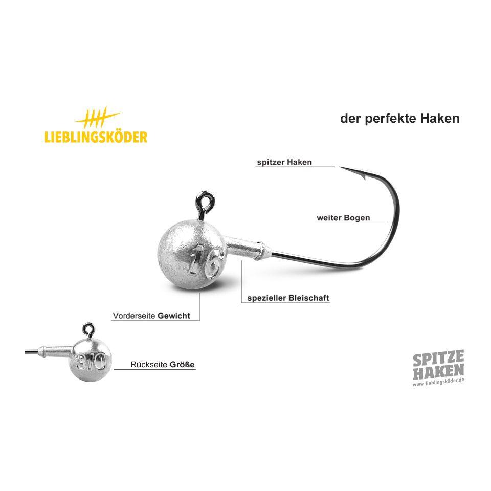 Lieblingsköder Spitze Haken Mixpaket 2/0 - Jigkopf