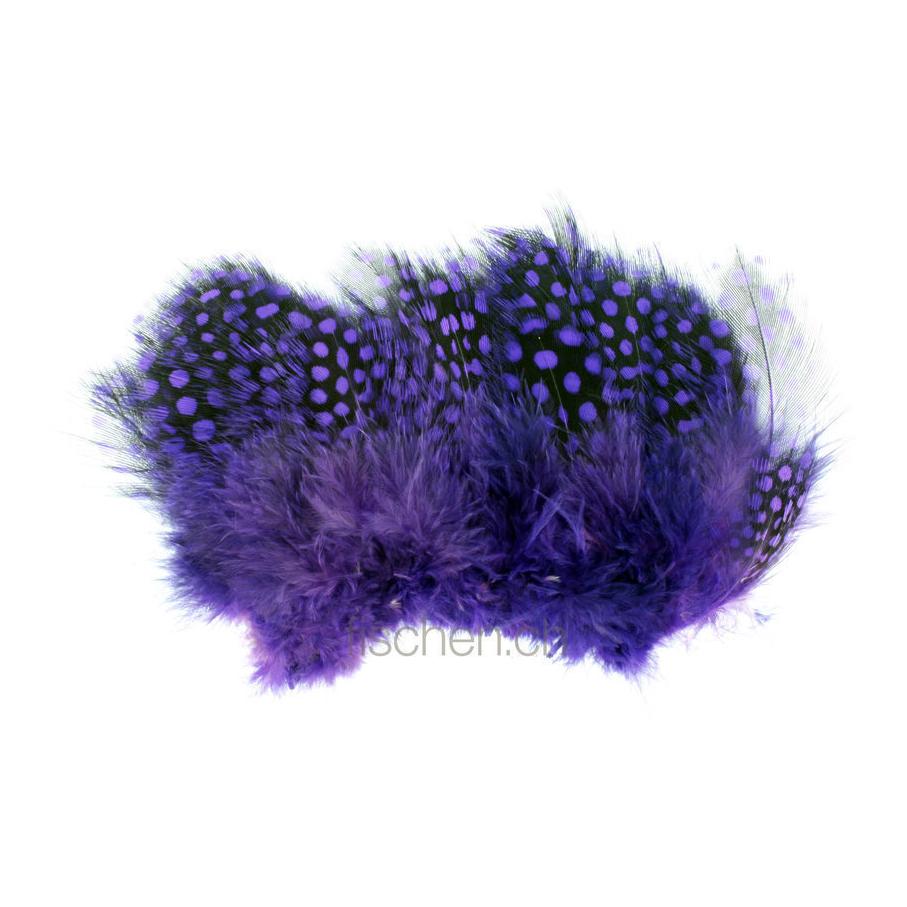 Strung Guinea Feathers - Purple - Perlhuhn