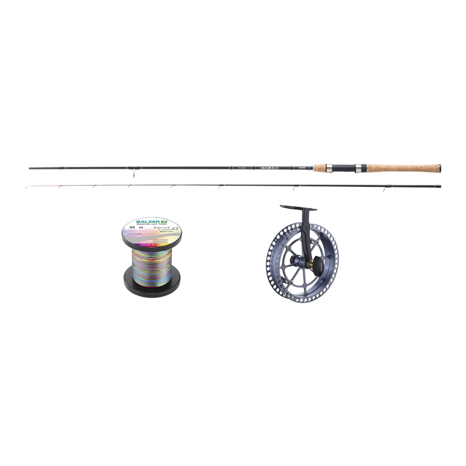 Felchen Set mit Laufrolle 210cm