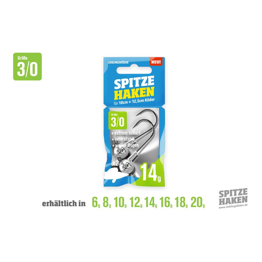 Spitze Haken Gr.3/0 2Stk. - Jigkopf