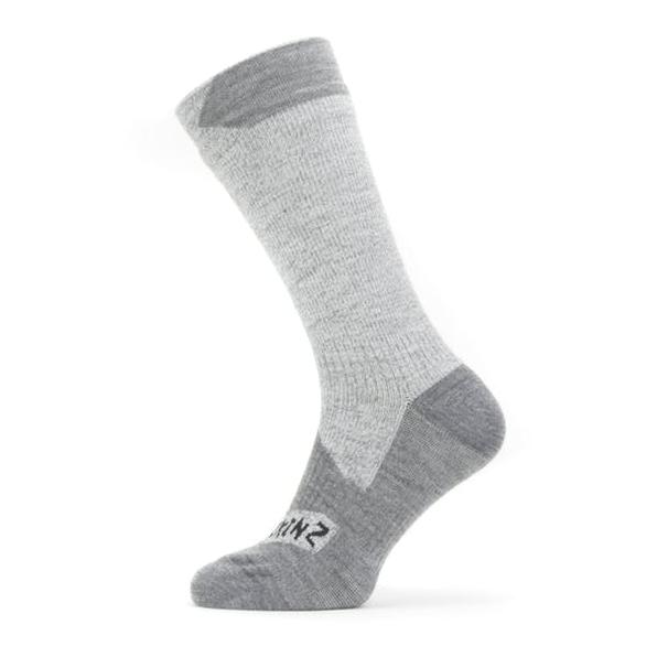 Sealskinz Waterproof All Weather Mid Length Sock Grey - Wasserdichte Socken