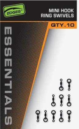 Fox Edges Mini Hook Ring  Swivels x 10