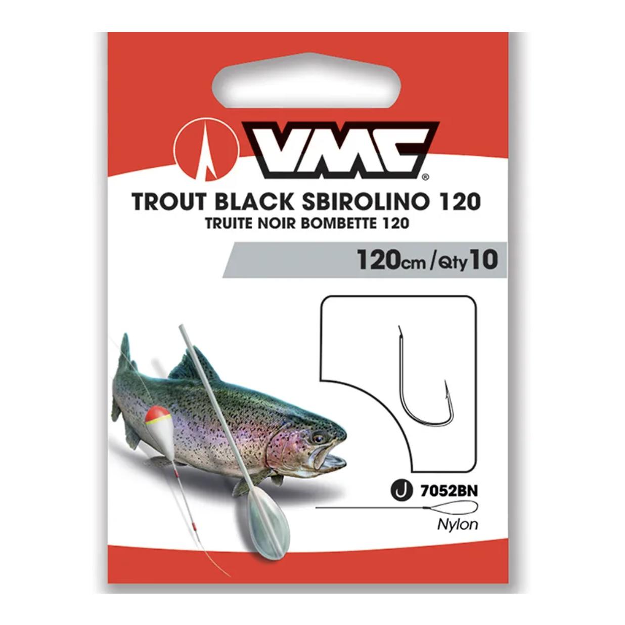 VMC 7052 Trout Black Sbirolino 120cm