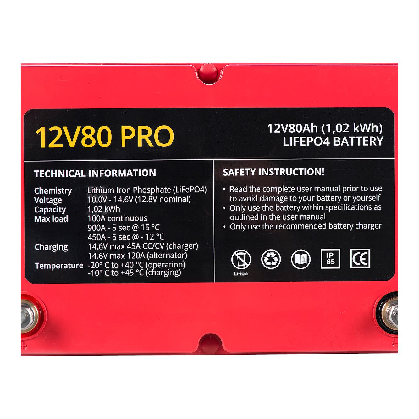 12V80Ah PRO - Lithium Akku - Produktbild 4
