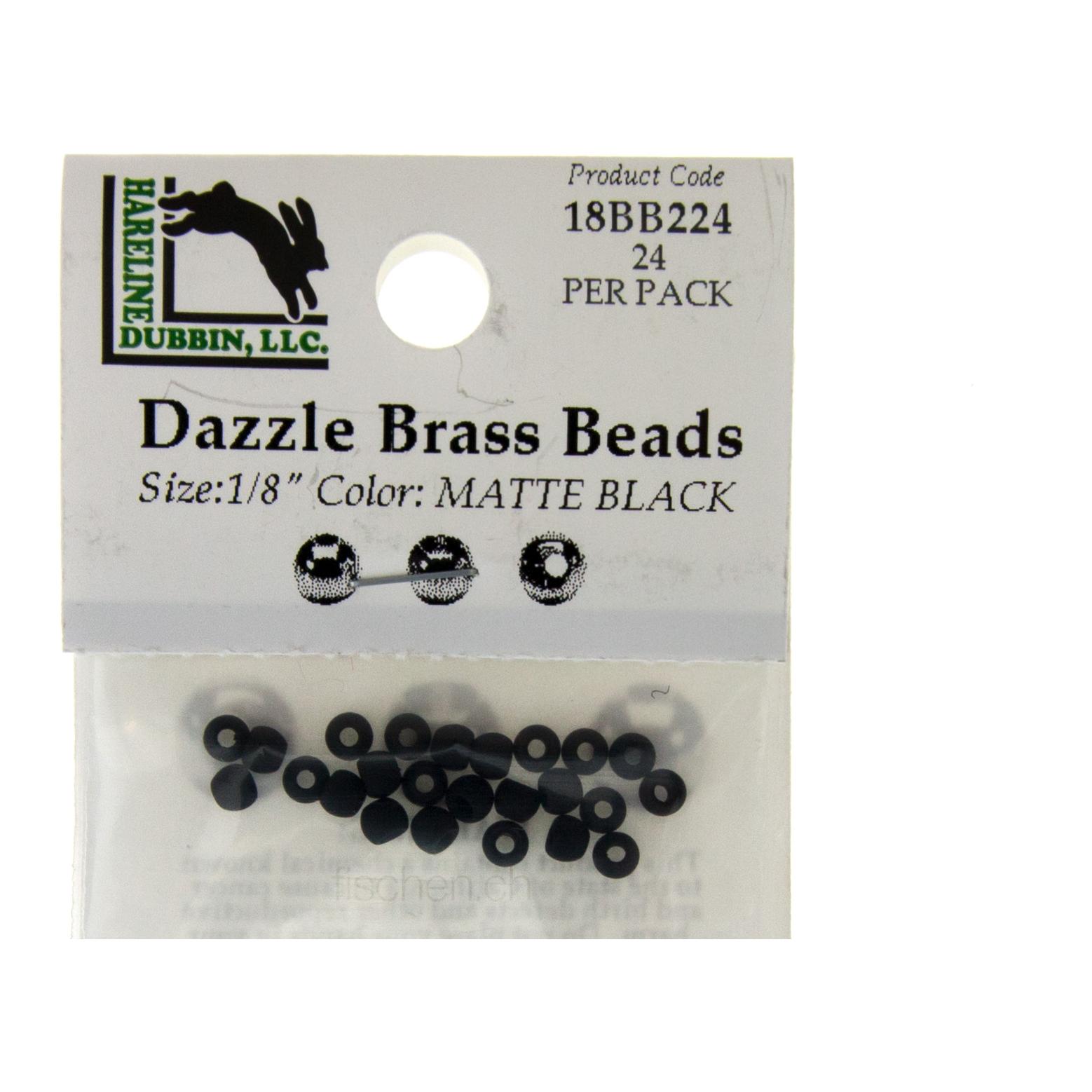 Dazzle Brass Beads - Matte Black - Messingköpfe - Produktbild 1