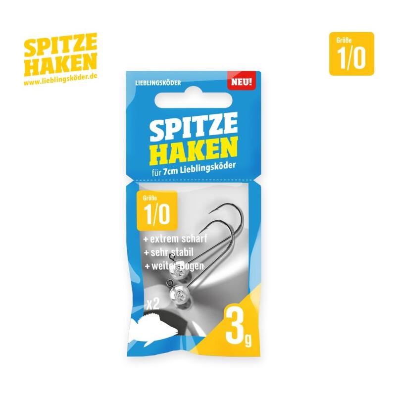 Lieblingsköder Spitze Haken Gr.1/0 2Stk. - Jigkopf