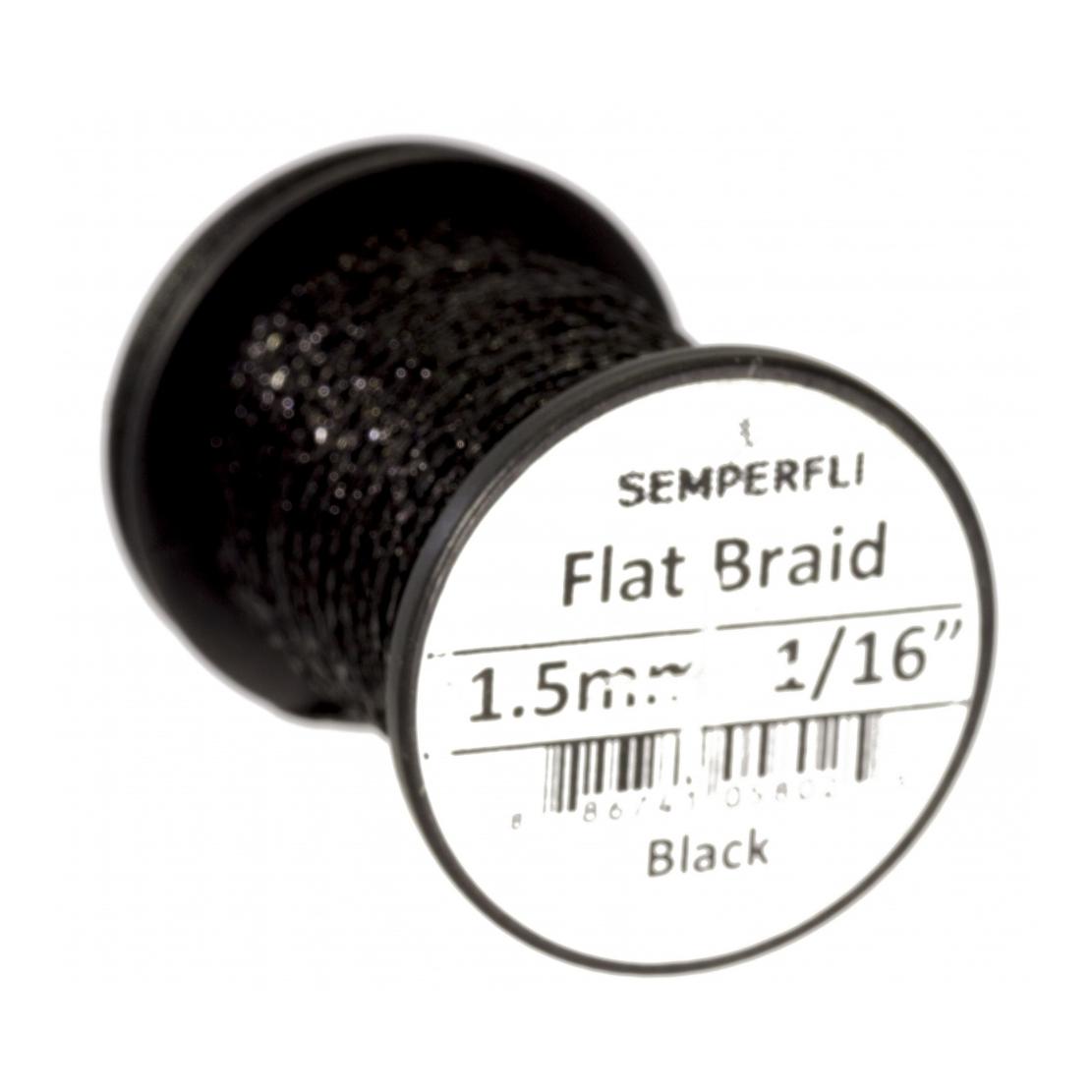 Semperfli Flat Braid 1.5mm - Black