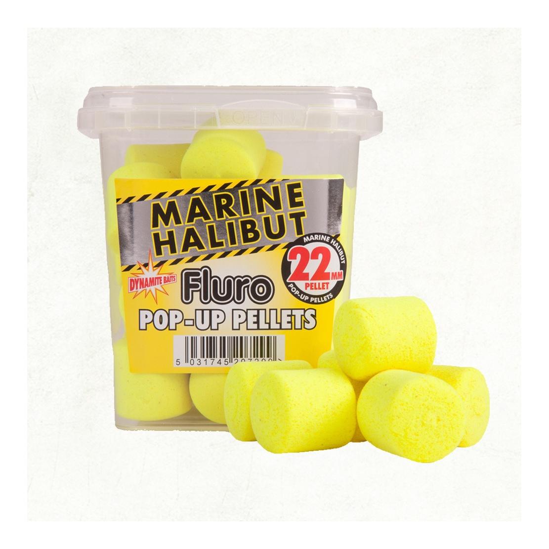 Yellow Marine Halibut Pop-Up Fluro Pellets